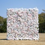 Tiara£º5D Fabric Artificial rolling up curtain flower wall