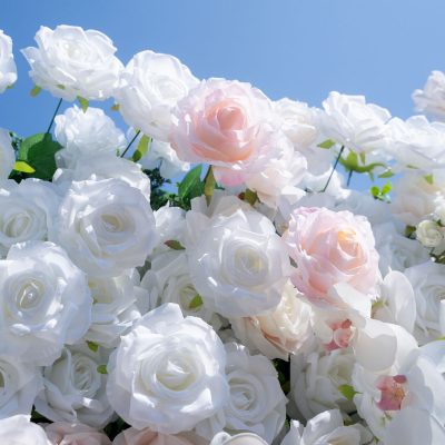 2025 New 5D Fabric Artificial rolling up curtain flower wall - Image 3