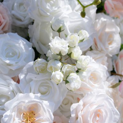 2025 New 5D Fabric Artificial rolling up curtain flower wall - Image 6