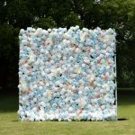 Zaklina£º4D Fabric Artificial rolling up curtain flower wall