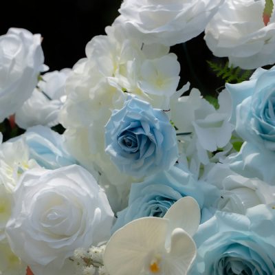 2025 New 4D Fabric Artificial rolling up curtain flower wall - Image 3