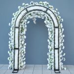 2026New White Rose  Runner Wedding Round Arch Decor Floral Arrangement Welcome Sign Flower - Image 3
