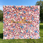 2026 New 5D Fabric Artificial rolling up curtain flower wall