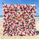 2026 New 5D Fabric Artificial rolling up curtain flower wall