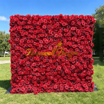 2026 New 4D Fabric Artificial rolling up curtain flower wall