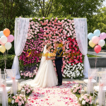 2026New 5D Fabric Artificial rolling up curtain flower wall - Image 3