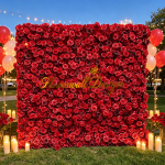 2026 New 4D Fabric Artificial rolling up curtain flower wall - Image 7
