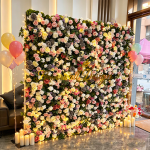 2026 New 5D Fabric Artificial rolling up curtain flower wall - Image 5
