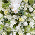 2026 New 5D Fabric Artificial rolling up curtain flower wall - Image 2