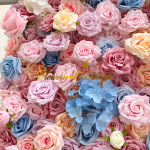 2026 New 5D Fabric Artificial rolling up curtain flower wall - Image 2