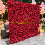 2026 New 4D Fabric Artificial rolling up curtain flower wall - Image 6