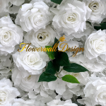 2026 New 5D Fabric Artificial rolling up curtain flower wall - Image 2