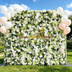 2026 New 5D Fabric Artificial rolling up curtain flower wall - Image 5