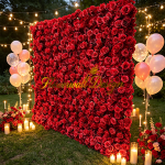 2026 New 4D Fabric Artificial rolling up curtain flower wall - Image 5