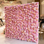 2026 New 5D Fabric Artificial rolling up curtain flower wall - Image 3