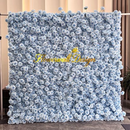 2026New 5D Fabric Artificial rolling up curtain flower wall