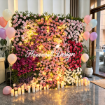2026New 5D Fabric Artificial rolling up curtain flower wall - Image 4