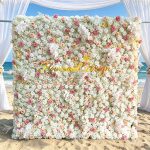 2026 New 5D Fabric Artificial rolling up curtain flower wall