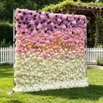 2026 New 5D Fabric Artificial rolling up curtain flower wall