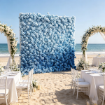 2026New 5D Fabric Artificial rolling up curtain flower wall - Image 3
