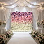 2026 New 5D Fabric Artificial rolling up curtain flower wall - Image 6