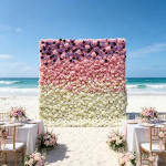 2026 New 5D Fabric Artificial rolling up curtain flower wall - Image 5