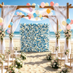 2026New 5D Fabric Artificial rolling up curtain flower wall - Image 4