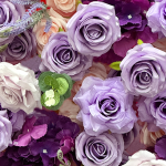 2026 New 5D Fabric Artificial rolling up curtain flower wall - Image 2