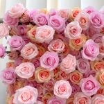 2026 New 5D Fabric Artificial rolling up curtain flower wall - Image 4