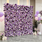 2026 New 5D Fabric Artificial rolling up curtain flower wall - Image 4